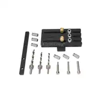พรีเมี่ยมไม้เครื่องมือไม้ Dowelling Jig Master Kit ชุดสำหรับเจาะ 6 มม., 8 มม., 10mm Dowel หลุม Twist เจาะชุด KF1028