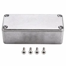 1 шт. Серебряный 1590A алюминиевый корпус коробка Hammond Diecast Stompbox электронный проект чехол 92x38x31 мм