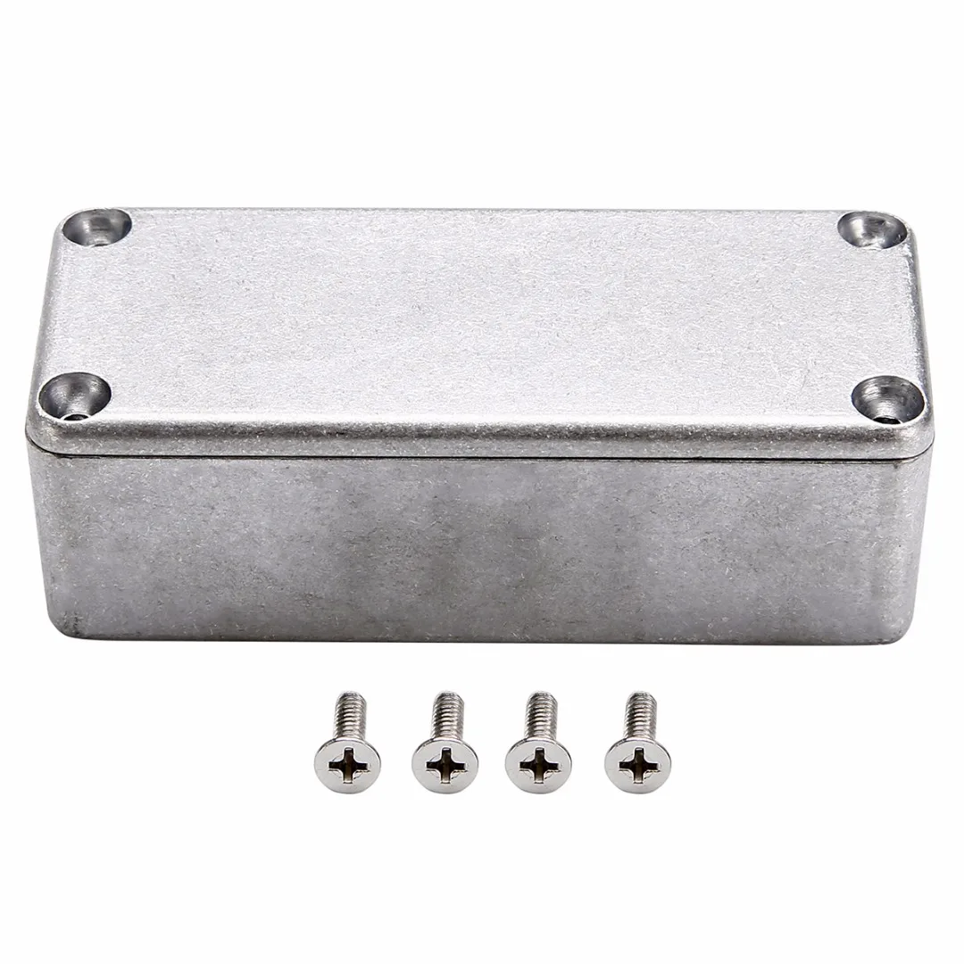 

1pc Silver 1590A Aluminium Enclosure Box Hammond Diecast Stompbox Electronic Project Case 92x38x31mm