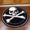 acrylic skull Round carpet trend personality black and white living room sofa bed bedroom fashion custom rug fitting room mat ► Photo 3/6