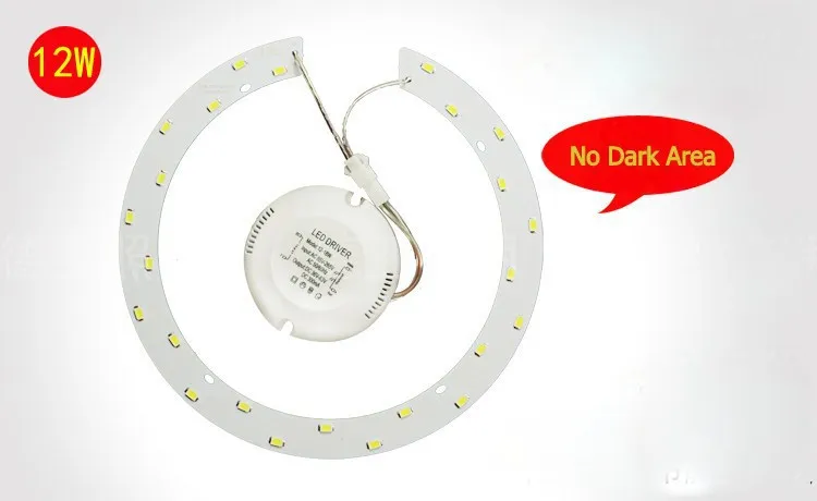 12W 150MM SMD5730 LED Ring-shaped Replacing ceiling light panel no dark areas Board with Transformer and magnet AC110V-240V | Лампы и