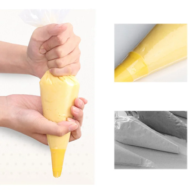 

Transparent DIY Cake Decorating Cookie Pastry Piping Tips Bag Disposable Icing Nozzle Fondant Baking Tools Kitchen Accessories
