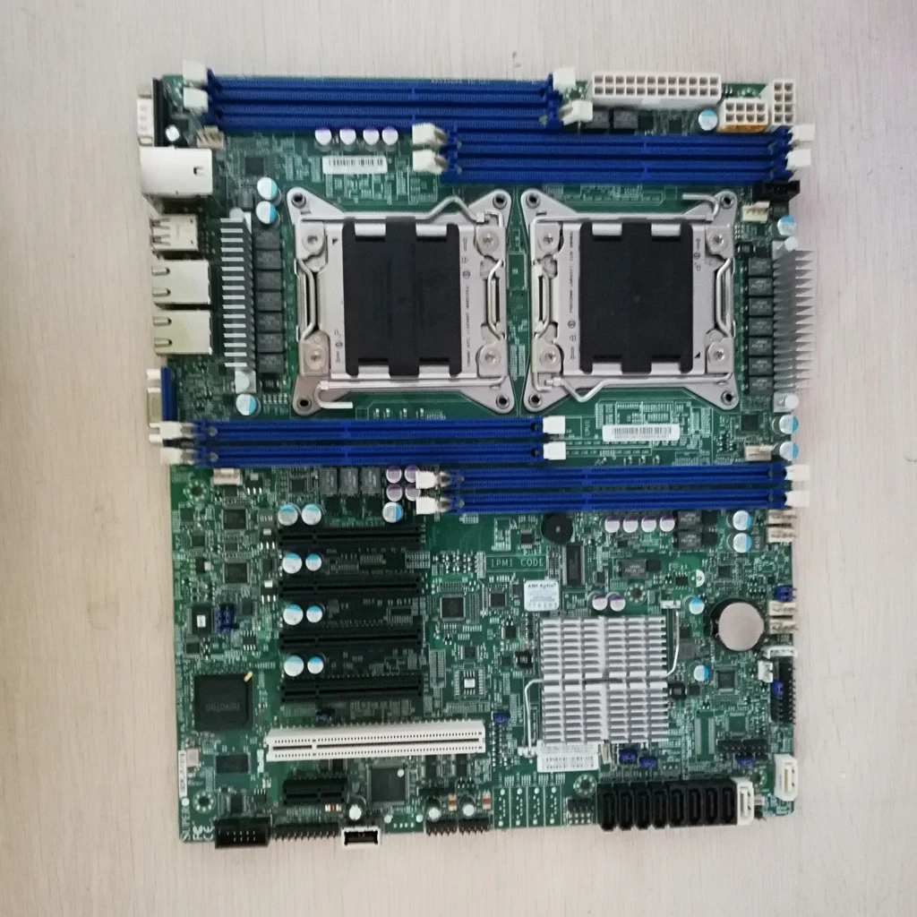 Б/у X9DRL-IF C602 2011pin двойной сервер плата поддерживает E5 2600 V2 серии DDR3 2CPU материнская плата