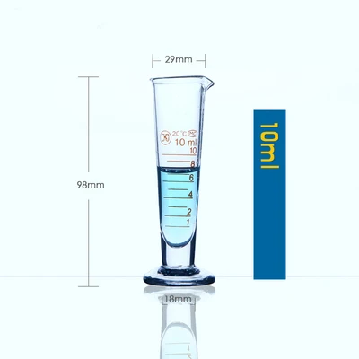 6 шт./компл. химия коническая Мензурка Градуированный конический мерный цилиндр боросиликатного стекла лабораторные поставки