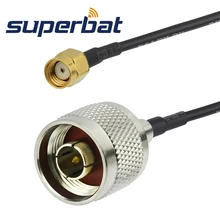 Superbat N штекер для RP-SMA штекер(женский штырь) антенный косичка Коаксиальный Кабель-адаптер 16,"(41 см) RG174