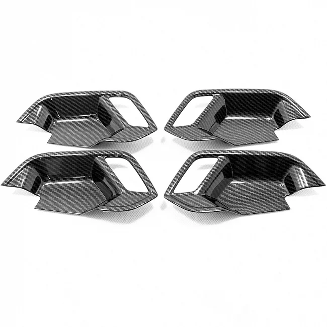ABS матовое/углеродное волокно для Audi Q3 аксессуары LHD Автомобильная Внутренняя дверь защитная втулка рамка Крышка отделка автомобильный стиль 4 шт - Название цвета: Carbon fibre