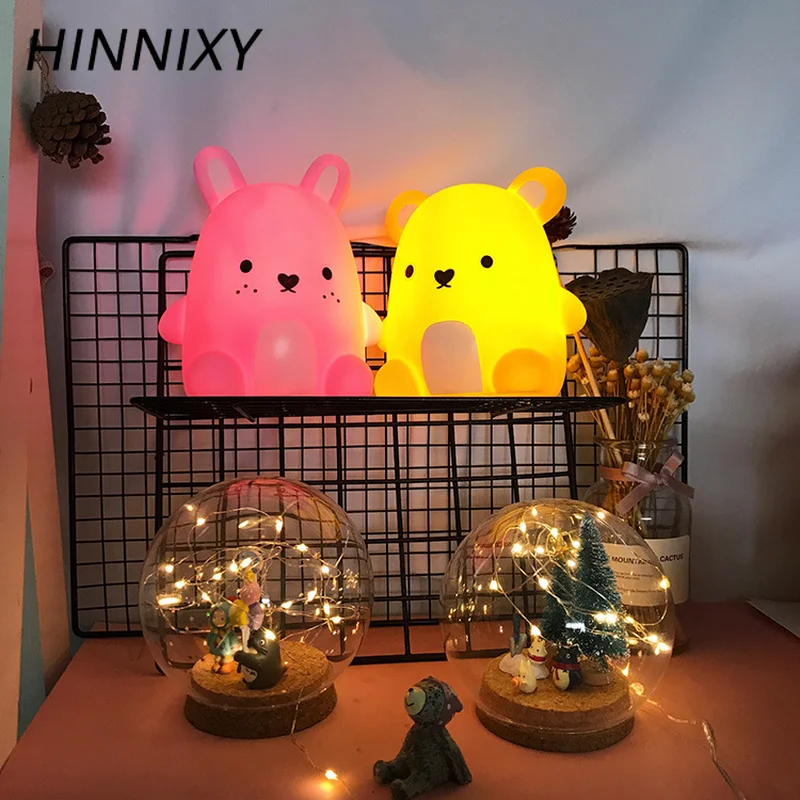 Hinnixy животное светодиодный ночник для детей Детская прикроватная лампа