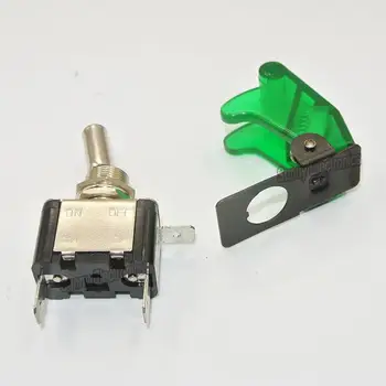 

12V 20A Green Cover LED Light Rocker Toggle Switch SPST ON/OFF Car Truck
