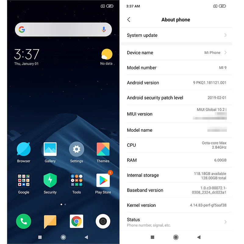 Глобальная версия Xiaomi mi 9 6 ГБ 128 Гб мобильный телефон Snapdragon 855 Восьмиядерный 39