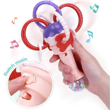 

Music Sound Light Shaking Toys Baby toys Cute Cartoon Baby Hand Bells Rattles Newborn Infant Early Educational toys for 0-12M