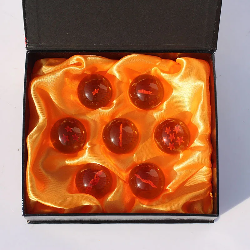 7 шт./компл. Dragon Ball Z 7 Звезд Хрустальный шар с рисунками из комикса «Жемчуг дракона», 3 размера на выбор 3,5 см/4,5 см/5,7 см коробки упакованы