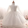 Beautiful Dress For Girl Long Sleeve White Dress Baby 1 Year Birthday