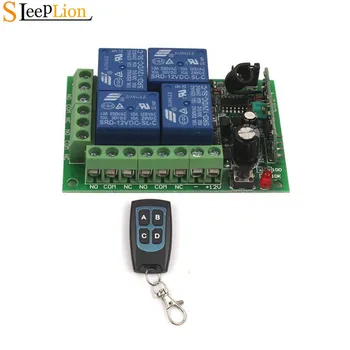 

Sleeplion 12V 4 Channel Auto RF Wireless Remote Control Module Relay Switch Circuit Board 12V 4CH Remote Control 433MHz/315MHz