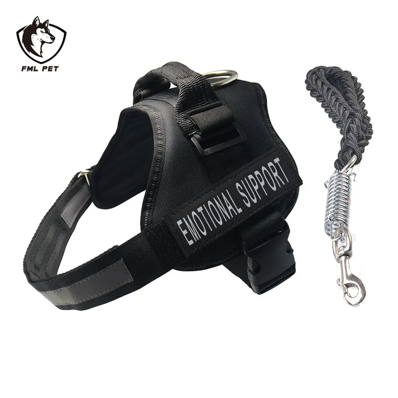 

FML Pet Harness Set Nylon Dog Leashes Reflective Dog Harness for Medium Large Dogs Outdoor Jogging Walking Dog Lead Pet Supplies