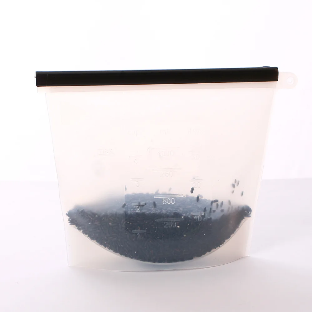 FASOTY Silicone Fresh-Keeping Bag Vacuum Food Packaging Ziplock Bag Broth Frozen Food Storage Fresh-Keeping Bag - Цвет: White