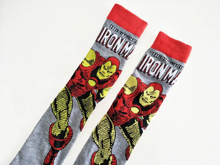 Avengers Marvel cartoon socks Batman superman Spiderman cosplay Fashion sock novelty Funny Casual men sock Autumn Winter Hot