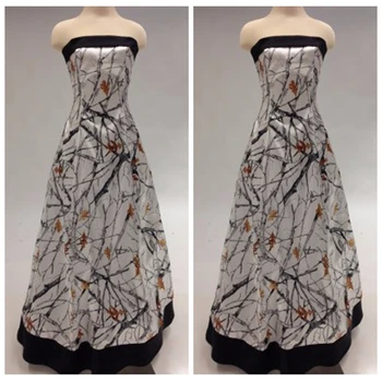 

2019 Strapless A-Line Camo Wedding Dresses Lace Up Back Bridal Gowns Floor Length Long Snowfall Vestidos De Mariee