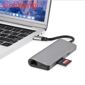 

USB C Adapter Type C Multiport Adapter HDMI Output Gigabit Ethernet SD+Micro SD Card Ports 3 USB Ports for MacBook Pro Samsung