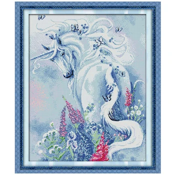 

Unicorn Garden Counted Cross Stitch 11CT 14CT Cross Stitch Set Wholesale Animals Cross-stitch Kits Embroidery Needlework