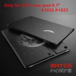 Чехол для iPad 9.7 дюймов Новинка 2017 года a1822 a1823 Планшеты смарт пробуждения сна Стенд Творческий Дизайн Мода Защитная пленка подарочный