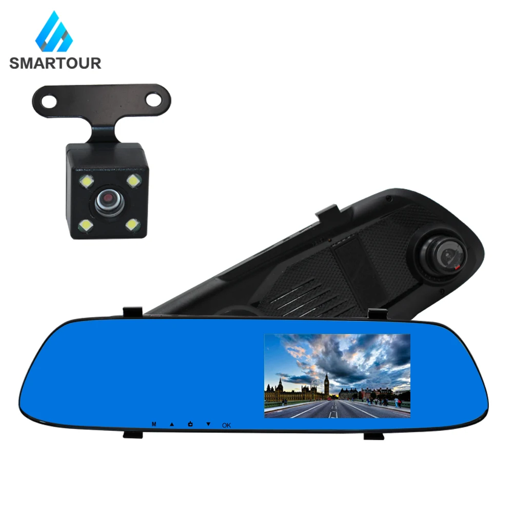 

Smartour 402 Car DVR Dual Lens Screen FHD Car Camera Video Recorder Rearview Mirror With Rear view DVR Dashcam Auto Registrator
