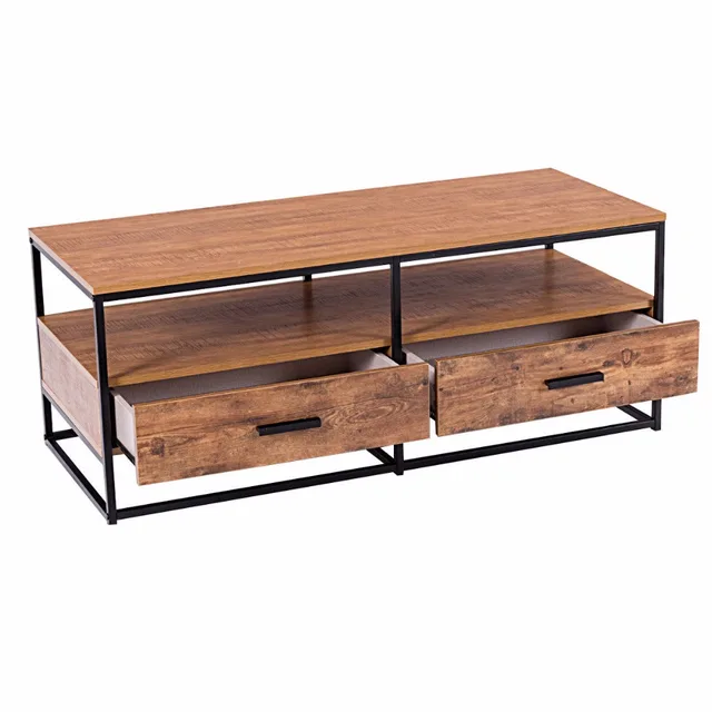 Giantex 47" 2-Tier Cocktail Coffee Table 4