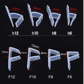 

1 Meter F/h/U silicone rubber shower room door window glass seal strip weatherstrip for 6/8/10/12 mm glass