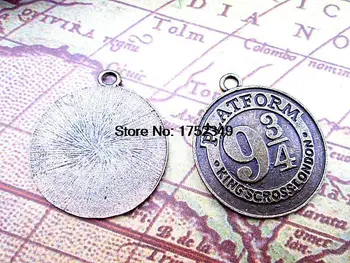 

18pcs- 9 3/4 platform Charms, Antique Tibetan bronze tone Charms pendant 38x34mm