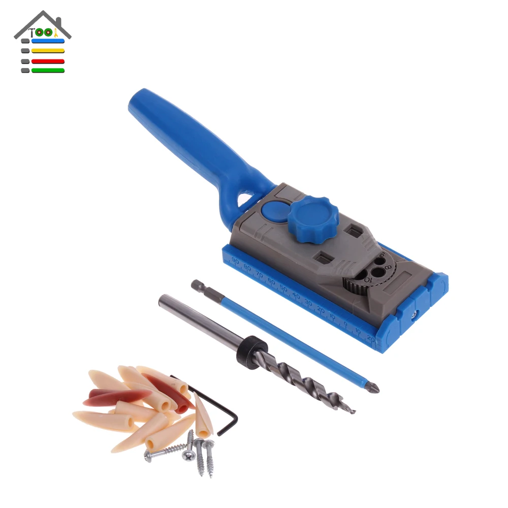 Holzbearbeitung Werkzeug Tasche Loch Jig Kit Set 95mm Drill Guide