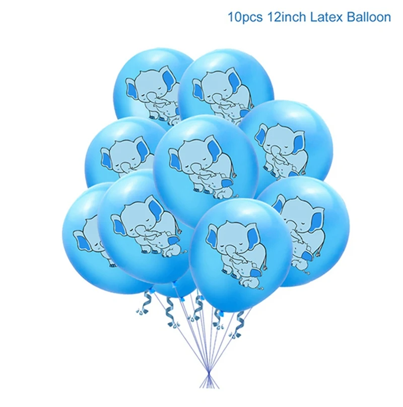 Huiran украшения для первого дня рождения ребенка 1, 2, 3 года, для вечеринки в честь Дня рождения, Детские сувениры, украшение для душа для мальчиков и девочек - Цвет: Blue Balloon 10pcs