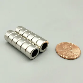 

NdFeB Magnet Ring OD 10x6x5 mm Round Circle Strong Neodymium Permanent Rare Earth Magnets Axially Magnetizd Diameter 10mm Ring