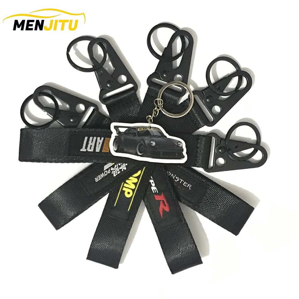 

New Model MOMO JDM Bride Style Tow Straps Material Smooth Surface Car Key Ring Chain Car Interior Keychain
