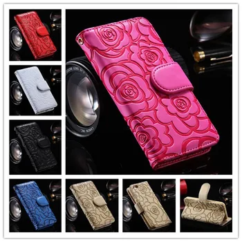 

Camellia Embossed Flip Wallet Leather Case For iPhone 11 Pro XS Max XR X 8 7 6S Plus Samsung Galaxy Note 10 9 8 S20/10E/9/8 Plus