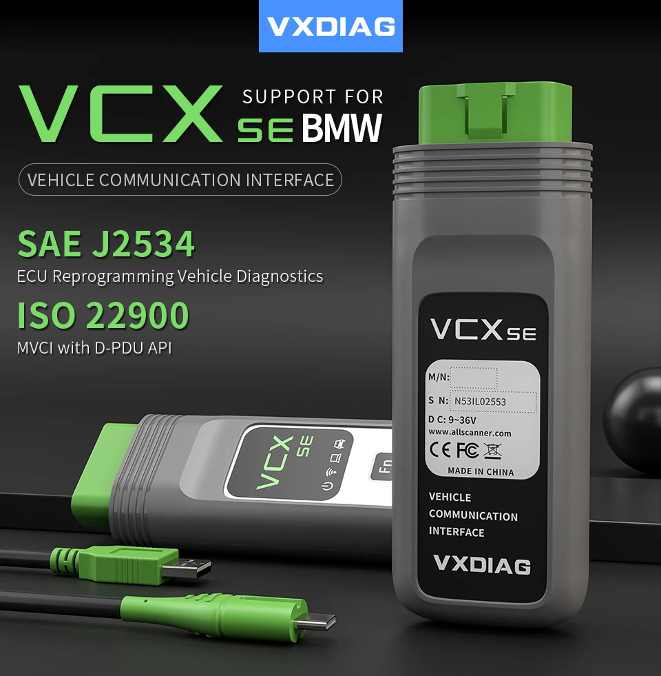 VXDIAG VCX SE подходит для ICOM A2 A3 NEXT wifi OBD2 Автомобильный сканер для диагностики инструмент Поддержка программирования ECU онлайн кодирование