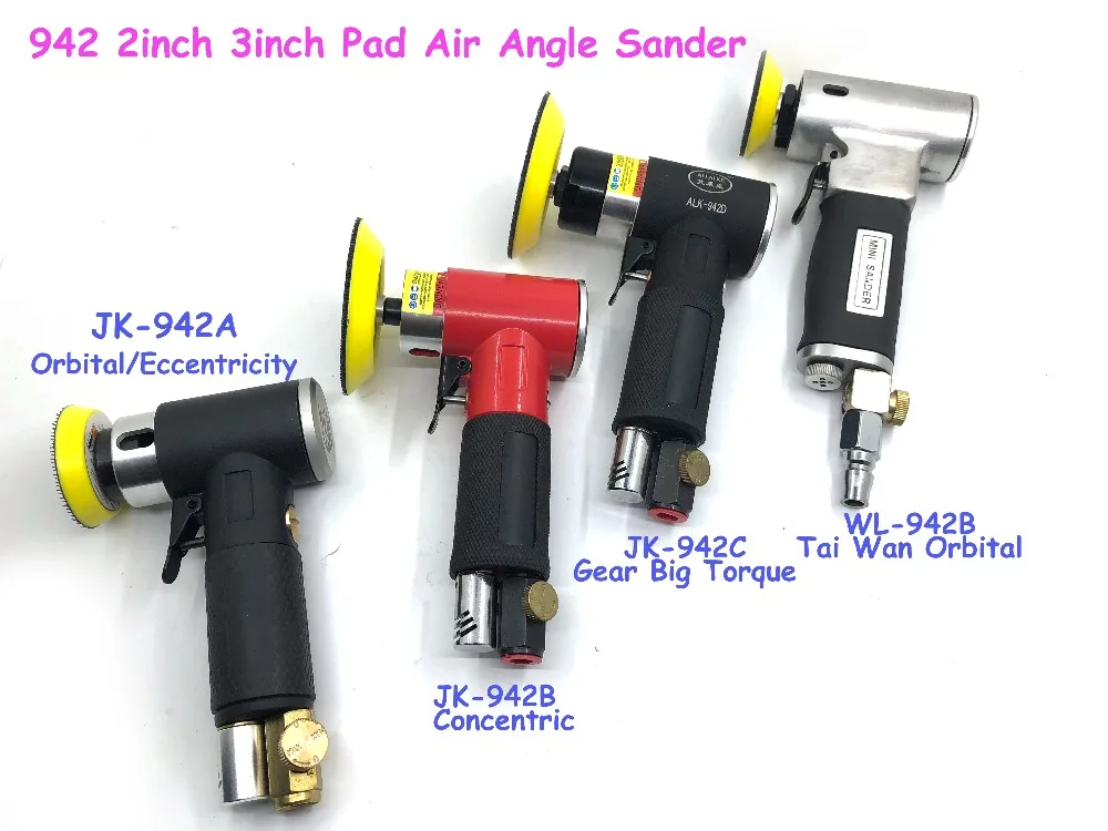 

Wilin 90 Degree Elbow Pneumatic Air Tools Angle Orbital Sanders Polishing Machine Round Pad 2 Inch 3 Inch 50mm 75mm
