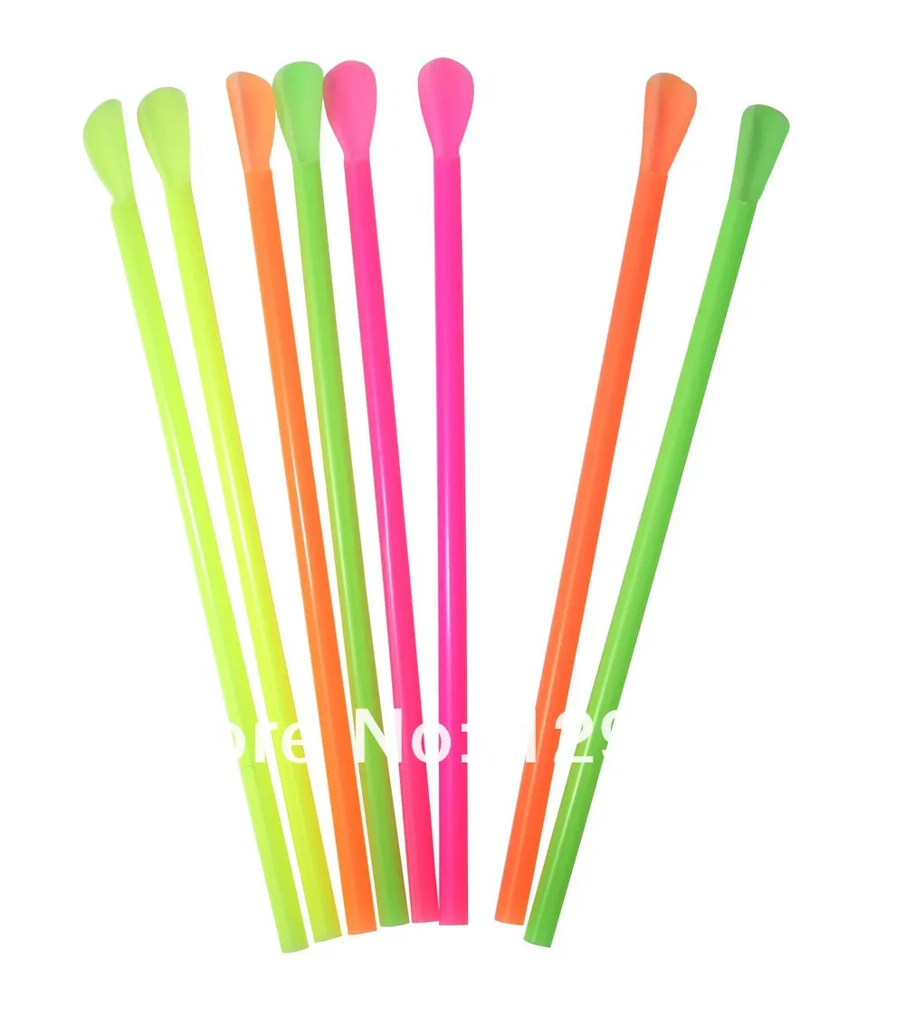 Buy Free shipping 500PCS/LOT Spoon Straws Drinking