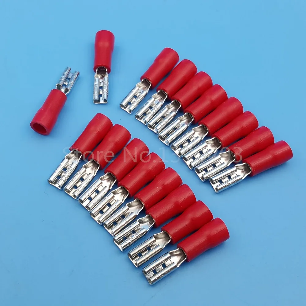 1000Pcs Blue FDD2-250 6.3mm 14-16 AWG Insulated Female Spade Wire Crimp Terminal