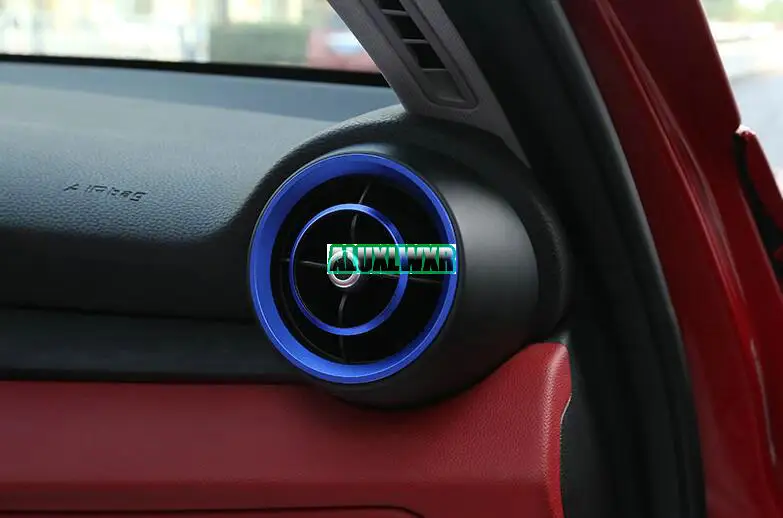 Автомобиль-Стайлинг красный Dashboard боковой Air Vent Выход Обложка отделка кольцо 4 шт. подходит для Alfa Romeo Giulia 2017 автомобиль Интимные аксессуары