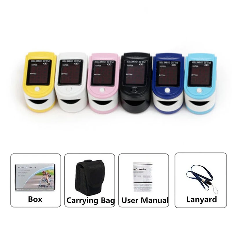 

FREE Shipping CONTEC CE&FDA CMS50DL Fingertip Pulse Oximeter Blood Oxygen SPO2 PR Monitor LED Screen FREE Hang rope& Carry Case