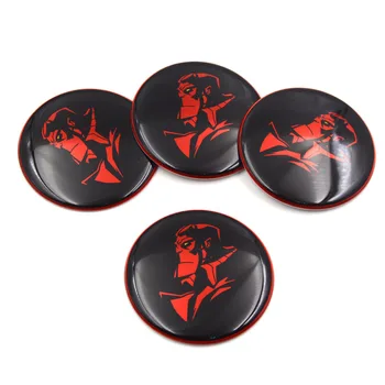 

Gzhengtong 4pcs/lot 56mm Stickers Hellboy Wheel Center Sticker for Car Wheel Cap Cover Universal Arch Sticker