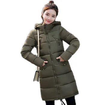 

Winter Women Outerwear 2018 Fashion New Loose Medium Long Female Parkas Hooded Warm Ladies Outerwear Cw527