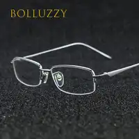 Men women titanium degree eyeglasses frame reading computer finding optical prescription half golden eyeglasses frame eye wear