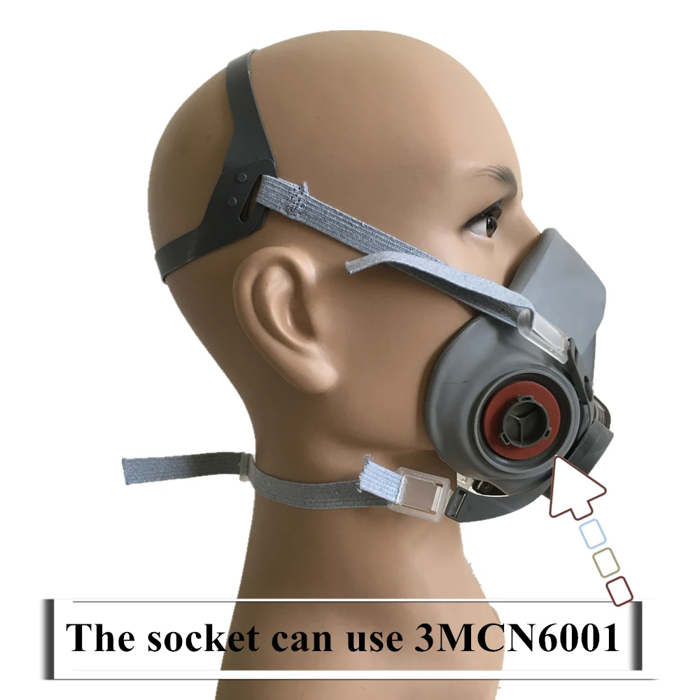 DEWBest HYM6200 противогаз с картриджами, полная лицевая маска респиратор химия Лабораторная газовая маска