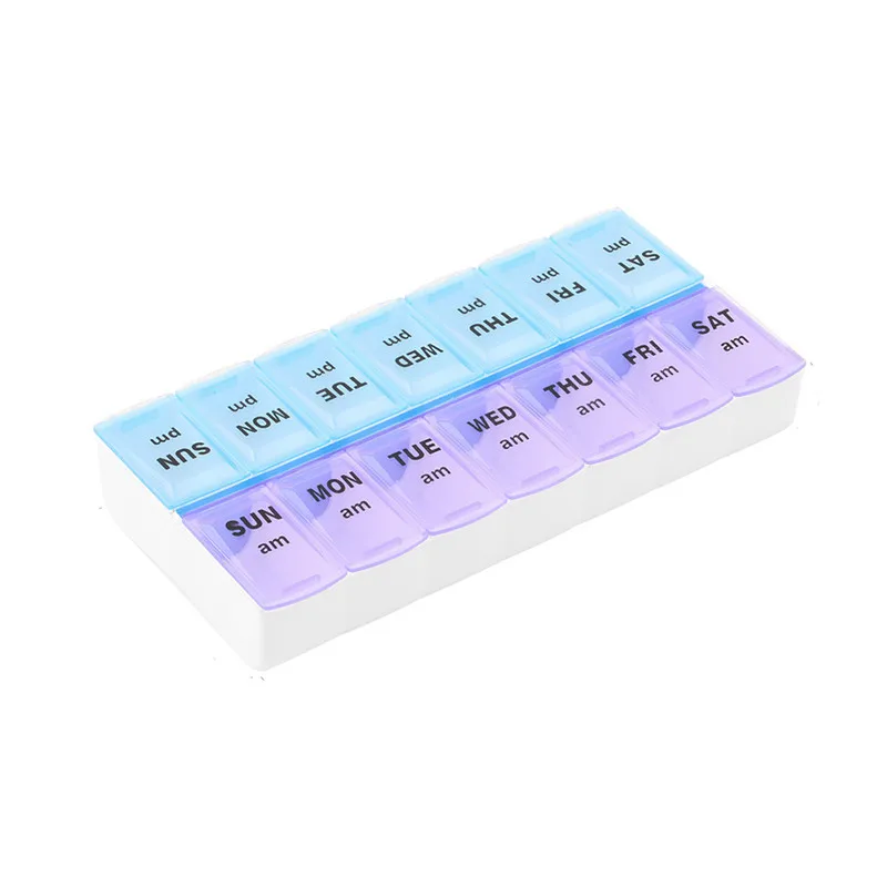 Мини-органайзер для таблеток, держатель для планшета, 21 дневный слот, еженедельный медицинский контейнер, чехол-органайзер для диетических таблеток, высокое качество - Цвет: B