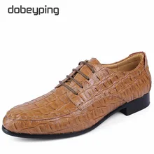 Мужчина Oxfords Обувь 2016 Новая Мода Острым Носом Бизнес Плоские Туфли Повседневная Lace-Up мужская Аллигатор Кожаной Обуви большой Размер 38-50