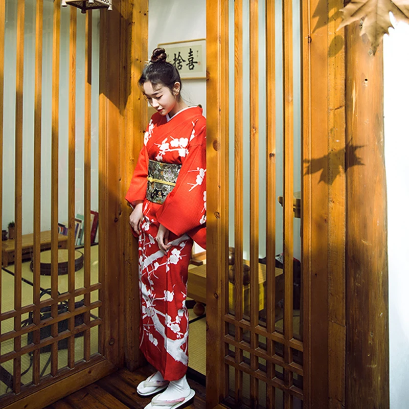 Японское кимоно с Obi традиционное платье косплей Женский юката женский haori японский костюм гейши obi kimonos женский косплей
