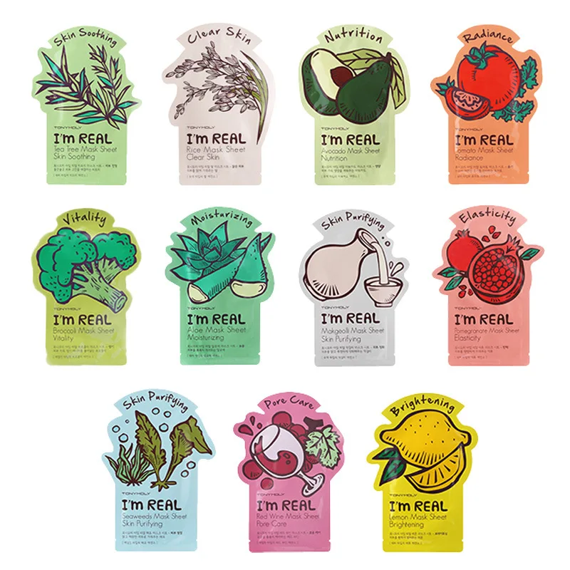 I'm REAL Korean Facial Mask tony moly Cosmetics Sheet Face