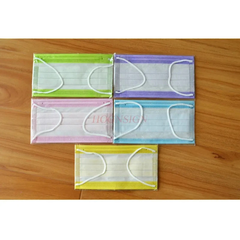 Disposable Mask Yellow Pure Color Cute Personality Independent Packaging Adult Female Tide Surgical Face Masks Medical