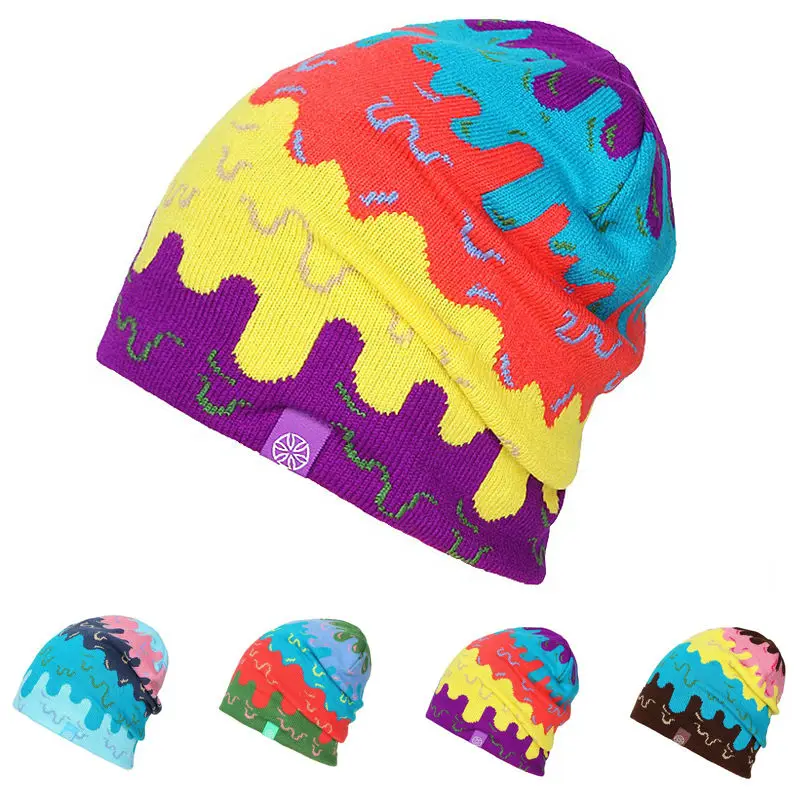 

2016 NEW MAN Skiing Hats Warm Winter Knitting Skating Skull Cap Hat Beanies Turtleneck Caps Ski Cap Snowboard