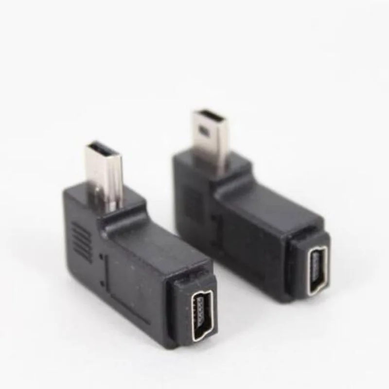 Mini usb 5 контактный разъем к женщине 90 270 градусов вправо влево угол конвертер разъема синхронизации данных Зарядное устройство адаптер для